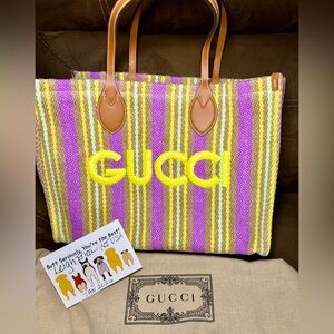 Gucci Rafia Tote- Like NEW-COA
